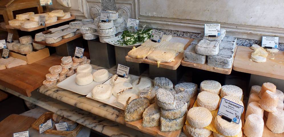 Selection of French cheeses