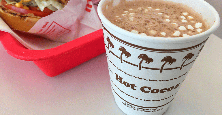 Hot Chocolate at In-N-Out